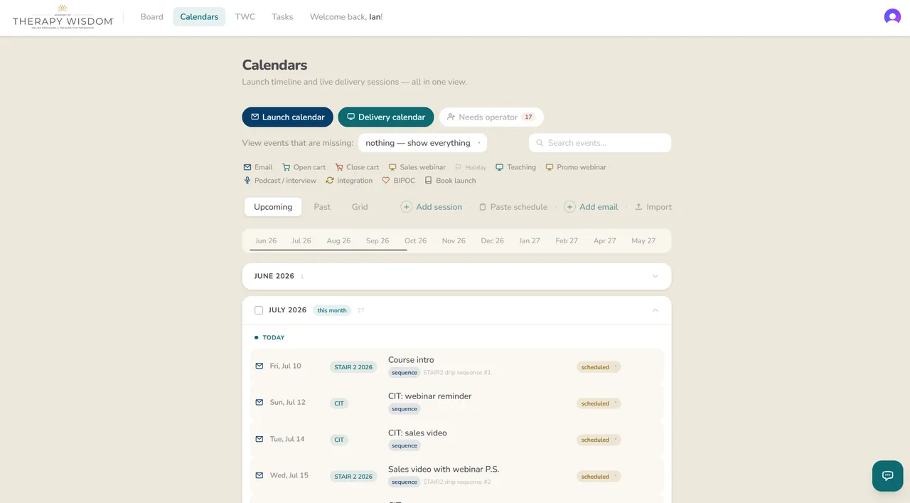 ATW Project Hub — Email and Call Calendars